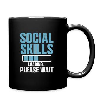 Compétences sociales Chargement Veuillez attendre les dictons - Mug uni - noir - Droite