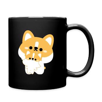 Corgi Couple - Mug uni - noir - Droite