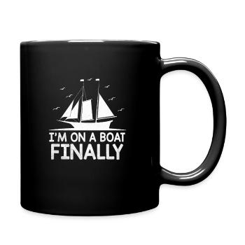 I'm On A Boat Paddle Boat - Full Colour Mug - black - Right