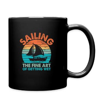 Segeln Die hohe Kunst, nass zu werden Paddelboot - Tasse einfarbig - Schwarz - Rechts