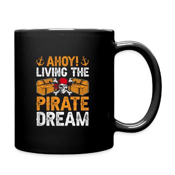 Ahoi Living Der Piratentraum Piratenjugend Design - Tasse einfarbig - Schwarz - Rechts