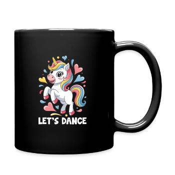 Ein Einhorn Tanzt Let's Dance Tanz Tänzer - Tasse einfarbig - Schwarz - Rechts
