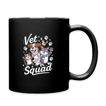 Vet Squad Verterinarian Animal Lover - Full Colour Mug - black - Right