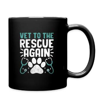 Tierarzt zur Rettung Wieder ein vielseitiger Tierliebhaber - Tasse einfarbig - Schwarz - Rechts