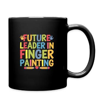 Future Leader In Finger Painting School Teacher - Full Colour Mug - black - Right