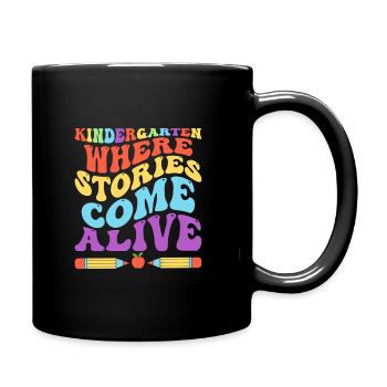 Jardin d’enfants où les histoires prennent vie École - Mug uni - noir - Droite