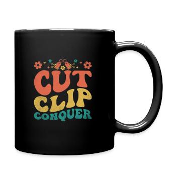 Cut Clip Conquer Couponer Shopper Save Money - Full Colour Mug - black - Right