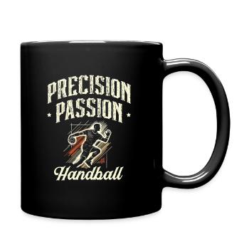 Precision Passion Handball Sports Athlete - Full Colour Mug - black - Right