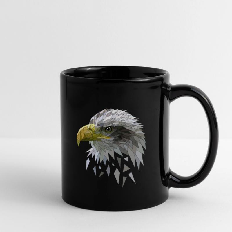 White-tailed eagle low poly polygons geometric Full Colour Mug
