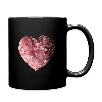 Mettherz - Tasse einfarbig - Schwarz - Rechts