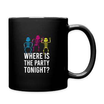 Halloween skeleton party - Full Colour Mug - black - Right