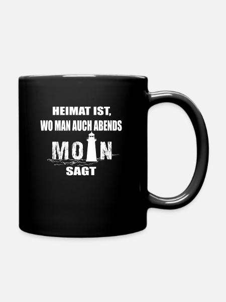 Moin - Tasse einfarbig - Schwarz