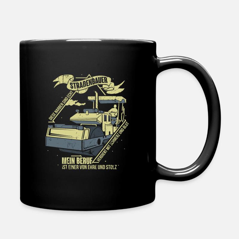 Straßenbau Straßenbauer Asphaltbauer Asphaltierer - Tasse einfarbig - Schwarz