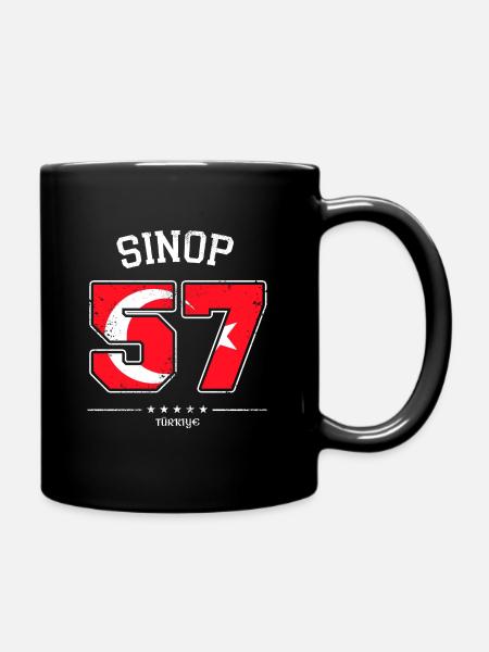 Sinop 57 Türkiye Retro - Tasse einfarbig - Schwarz