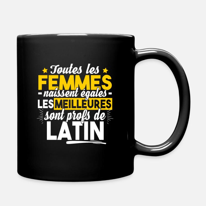 Prof Professeur Latin Métier Citations Noël - Mug uni - noir