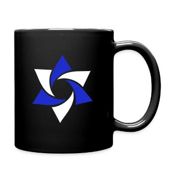 Davidstern - Tasse einfarbig - Schwarz - Rechts