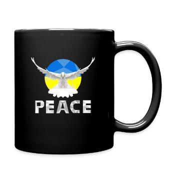 Frieden Taube Polygon ukraine - Tasse einfarbig - Schwarz - Rechts