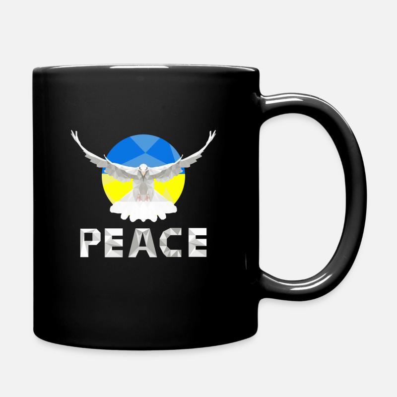 Frieden Taube Polygon ukraine - Tasse einfarbig - Schwarz