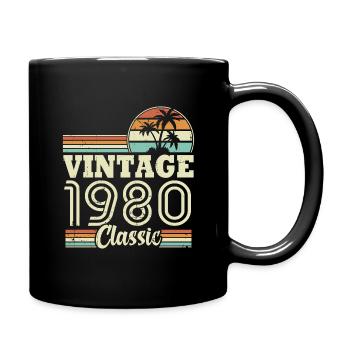 Vintage 1980 Classic, Cadeau D'anniversaire 43 Ans - Mug uni - noir - Droite