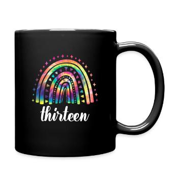Tie Dye Rainbow Treize ans 13e anniversaire - Mug uni - noir - Droite