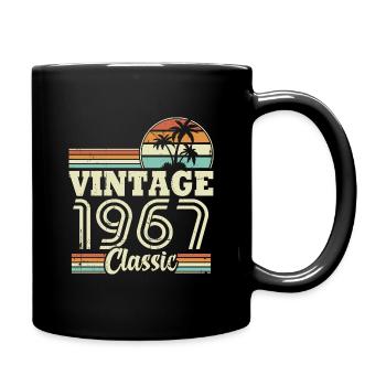 Vintage 1967 Classic, Cadeau D'anniversaire 56 Ans - Mug uni - noir - Droite