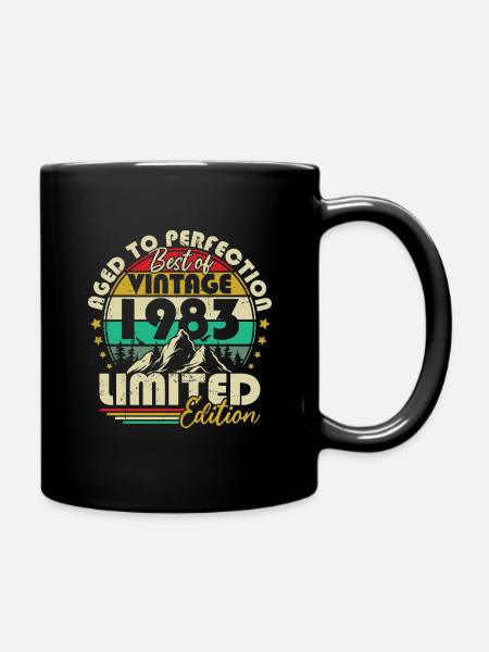 Vintage Jubiläum Jahrgang 1983 Vintage retro 1983 - Tasse einfarbig - Schwarz