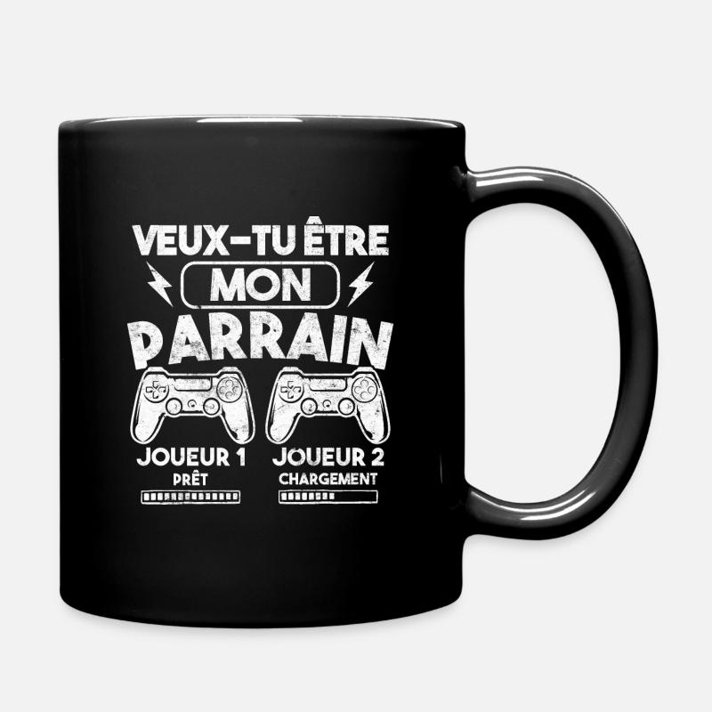 Veux-tu être mon parrain, Demande parrain gamer - Mug uni - noir