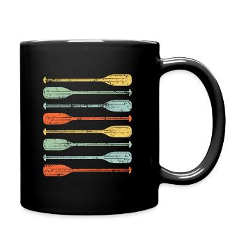 Retro Vintage Rafting | Adventure Rafting - Full Colour Mug - black - Right