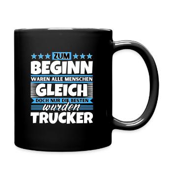 Zum Beginn gleich die besten wurden Zum Beginn gle - Tasse einfarbig - Schwarz - Rechts