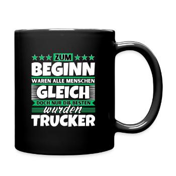 Zum Beginn gleich die besten wurden Zum Beginn gle - Tasse einfarbig - Schwarz - Rechts