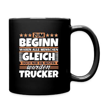 Zum Beginn gleich die besten wurden Zum Beginn gle - Tasse einfarbig - Schwarz - Rechts