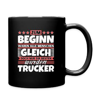 Zum Beginn gleich die besten wurden Zum Beginn gle - Tasse einfarbig - Schwarz - Rechts