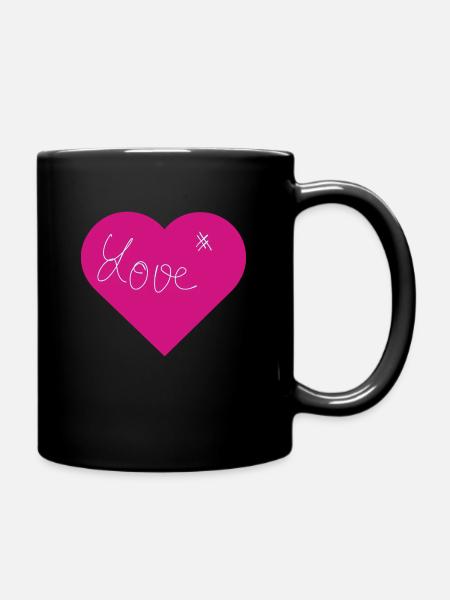 Heart2 - Tasse einfarbig - Schwarz