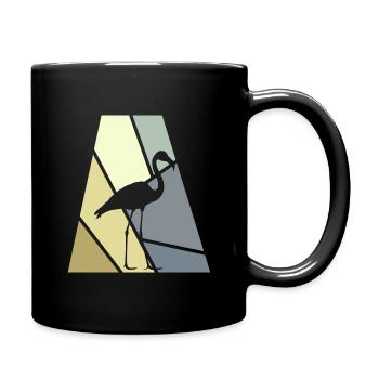 Flamingo Flamingos Exotisch - Tasse einfarbig - Schwarz - Rechts