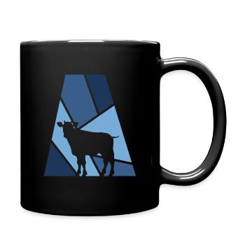 Cow Cows Cattle - Full Colour Mug - black - Right