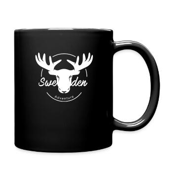 Schweden Elch Skandinavien Roadtrip Adventure - Tasse einfarbig - Schwarz - Rechts
