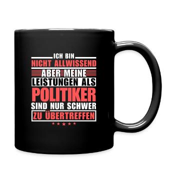 Des performances inégalées en tant que politicien - Mug uni - noir - Droite