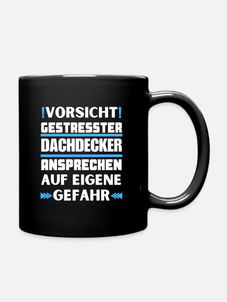 Don't talk to a stressed roofer! - Full Colour Mug - black