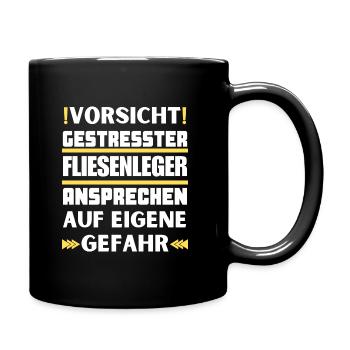 Ne parlez pas à des carreleurs stressés ! - Mug uni - noir - Droite