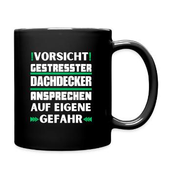 Ne parlez pas à un couvreur stressé ! - Mug uni - noir - Droite