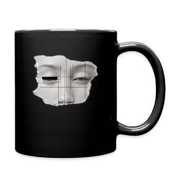 Heavy Kunstvoll skizziert Minimalistisch und doch - Tasse einfarbig - Schwarz - Rechts