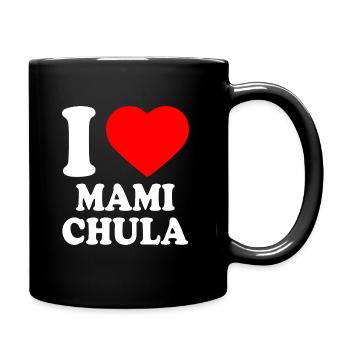 I love mami chula - Tasse einfarbig - Schwarz - Rechts