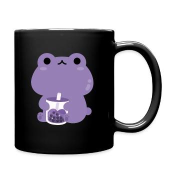 Purple Boba Frog - Full Colour Mug - black - Right