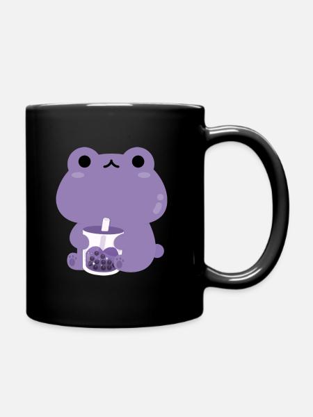 Grenouille boba violette - Mug uni - noir