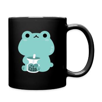 Turquoise Boba Frog - Full Colour Mug - black - Right