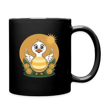 Süße Ente - Tasse einfarbig - Schwarz - Rechts