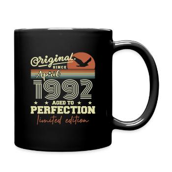 April 1992 Gift | 33rd Anniversary April 1992 - Full Colour Mug - black - Right
