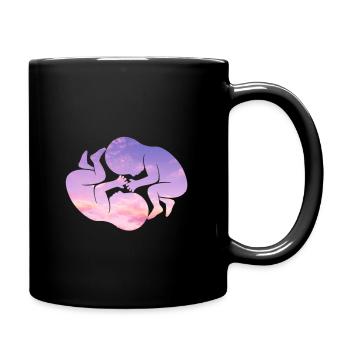 Schwangerschaft - Tasse einfarbig - Schwarz - Rechts