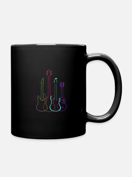 Guitares - Mug uni - noir