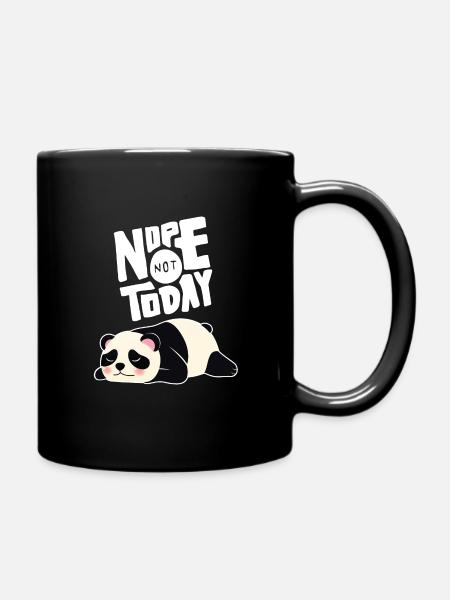 Nope Not Today - Lazy Panda - Mug uni - noir